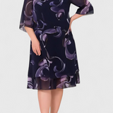 Shriley Vestido Gasa Exclusivo Estampado Midnight Swirl