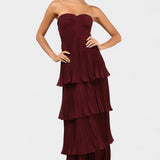 June Vestido De Volantes Colección Exclusiva Escote Corazón