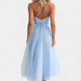 Eileen Vestido Midi De Tul Elegante Con Corsé Exclusivo