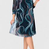 Almira Vestido de Gasa Ocean Whirl Colección Exclusiva
