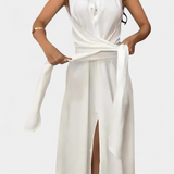 Meryl Vestido Camisero de Botones Lazo Ajustable Premium
