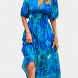 Georgina Vestido Midi Floral Escote En V Colección Privada