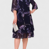 Shriley Vestido Gasa Exclusivo Estampado Midnight Swirl