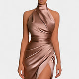 Symone Vestido Halter Torcido Colección Alta Costura