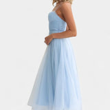 Eileen Vestido Midi De Tul Elegante Con Corsé Exclusivo