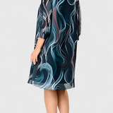 Almira Vestido de Gasa Ocean Whirl Colección Exclusiva