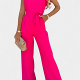 Shalonda Mono Elegante Sin Mangas Con Lazo Exclusivo