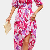 Georgina Vestido Midi Floral Escote En V Colección Privada