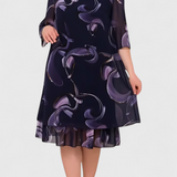 Shriley Vestido Gasa Exclusivo Estampado Midnight Swirl