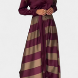 Nessia Vestido Camisero Largo Rayas Cinturón Luxe Exclusivo