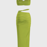 Estela Conjunto De Falda Chiffon Plisado Exclusiva