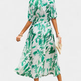 Georgina Vestido Midi Floral Escote En V Colección Privada