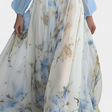 Eliane Vestido Largo Estampado Floral Acuarela Exclusivo