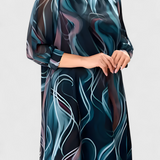 Almira Vestido de Gasa Ocean Whirl Colección Exclusiva