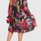 Annegret Vestido Midi Floral Tejido Colección Exclusiva