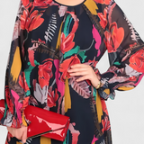 Annegret Vestido Midi Floral Tejido Colección Exclusiva