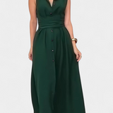 Meryl Vestido Camisero de Botones Lazo Ajustable Premium