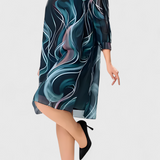 Almira Vestido de Gasa Ocean Whirl Colección Exclusiva