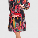 Annegret Vestido Midi Floral Tejido Colección Exclusiva
