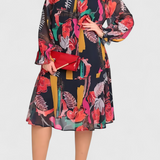 Annegret Vestido Midi Floral Tejido Colección Exclusiva