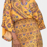 Candela Vestido Boho Floral Escote Cruzado Exclusivo