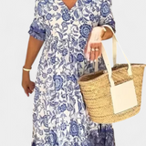 Elcira Vestido Bohemio Floral Mediterráneo Edición Limitada