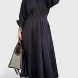 Celina Vestido Largo Maxi Solapa Colección Exclusiva