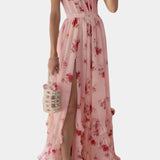 Luna Vestido Maxi con Corsé Floral Silueta Exclusiva