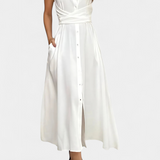 Meryl Vestido Camisero de Botones Lazo Ajustable Premium