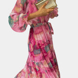 Dajana Vestido Maxi Envolvente Colección Floral Exclusiva