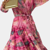 Dajana Vestido Maxi Envolvente Colección Floral Exclusiva