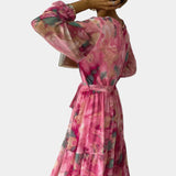 Dajana Vestido Maxi Envolvente Colección Floral Exclusiva