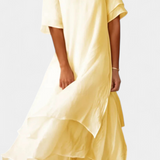 Eloise Vestido Algodón Premium En Capas Elegante Exclusivo