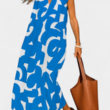 Asela Vestido Estampado Mixi Con Escote En V Exclusivo