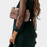Calandra Vestido Mini Elegante Con Escote Exclusivo