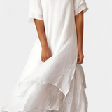 Eloise Vestido Algodón Premium En Capas Elegante Exclusivo