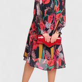 Annegret Vestido Midi Floral Tejido Colección Exclusiva