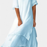 Eloise Vestido Algodón Premium En Capas Elegante Exclusivo