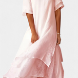 Eloise Vestido Algodón Premium En Capas Elegante Exclusivo
