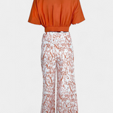Olivia Conjunto Boho Cuello En V Pierna Ancha Exclusiva