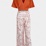 Olivia Conjunto Boho Cuello En V Pierna Ancha Exclusiva
