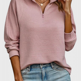 Helene Jersey Luxe Exclusivo Cuello En V Cremallera