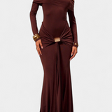Kiah Vestido Maxi Off Shoulder Colección Exclusiva Elegante