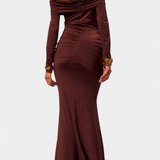 Kiah Vestido Maxi Off Shoulder Colección Exclusiva Elegante