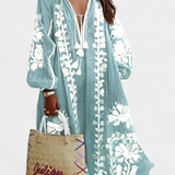Alessia Vestido Floral Bordado Manga Larga Coleccion Bohemio