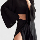 Elsie Conjunto Fluido Kimono Y Pantalón Cruzado Limitada