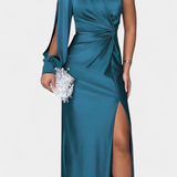 Charlotte Vestido Asimétrico Drapado Seda Exclusivo