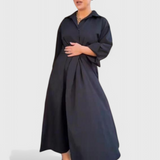 Celina Vestido Largo Maxi Solapa Colección Exclusiva