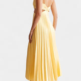 Selena Vestido Plisado De Corte Lateral Exclusivo Torcido