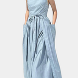Dezi Vestido Largo Sin Tirantes Cordones Laterales Limitado